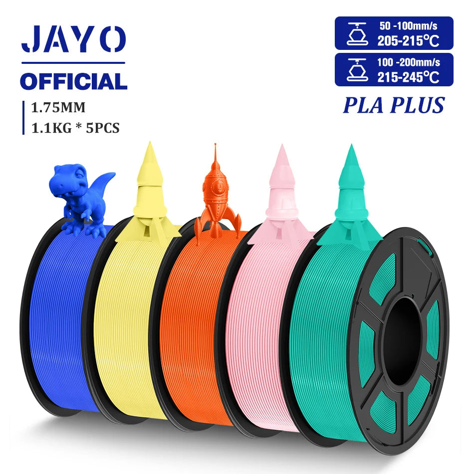 JAYO PLA plus 1.75mm PLA+ 3D Printer Filament Neatly Wound 3D Filament PLA For FDM 3D Printer Macarone Color Materials