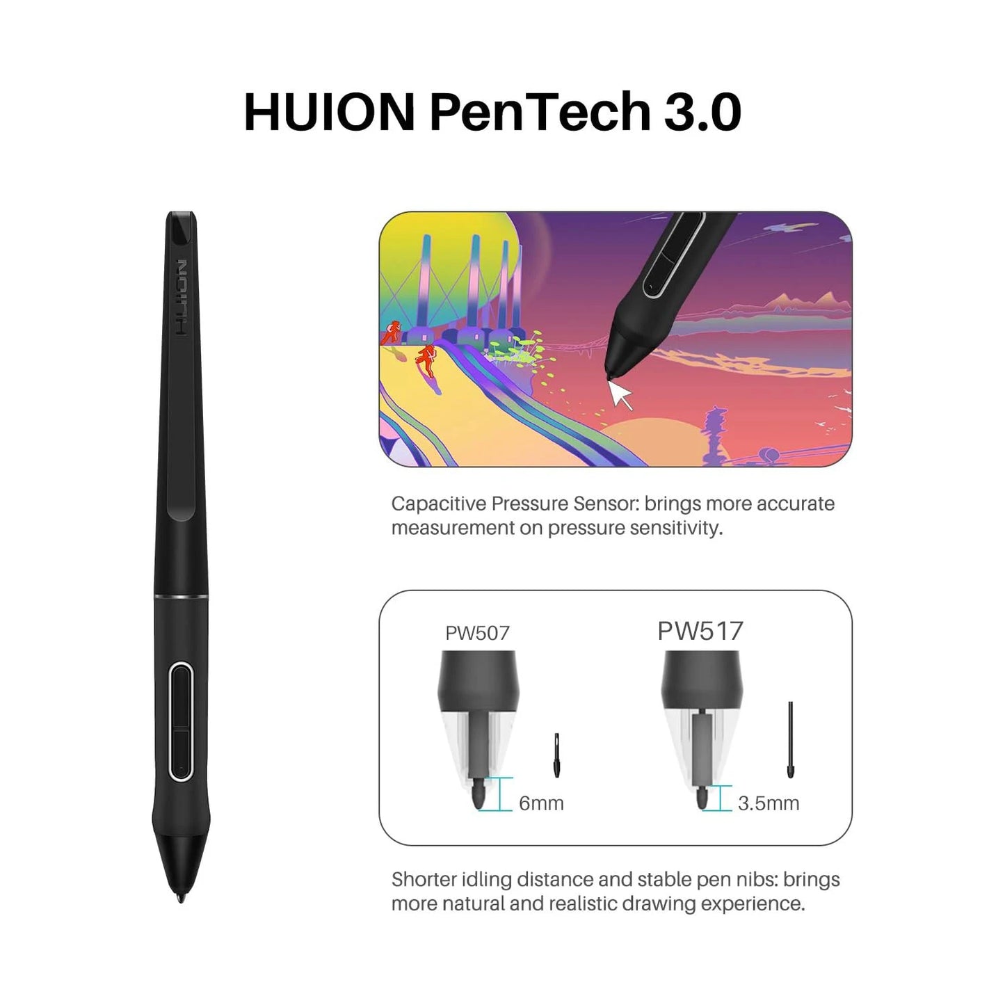 Huion Kamvas 22 Graphic Tablet Monitor 21.5 inch Screen Pen Display Compatible with Windows/mac//Linux/Android USB3.1 GEN1 DP1.2