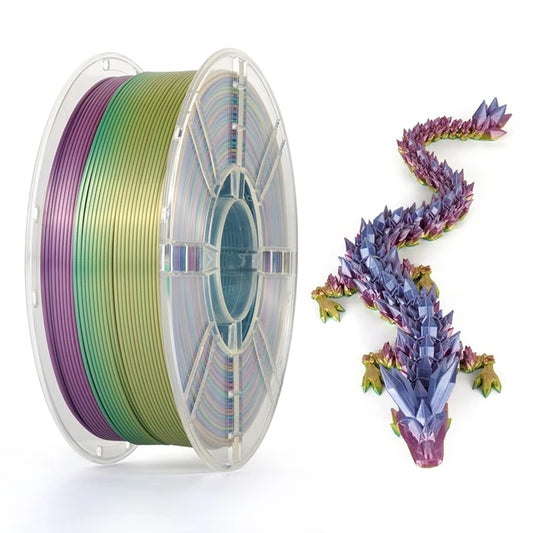 KINGROON Newest Colour 3D Printer Filament PLA Silk Rainbow Multicolor Gradient Printing Consumables 1.75mm 1kg Plastic Spool