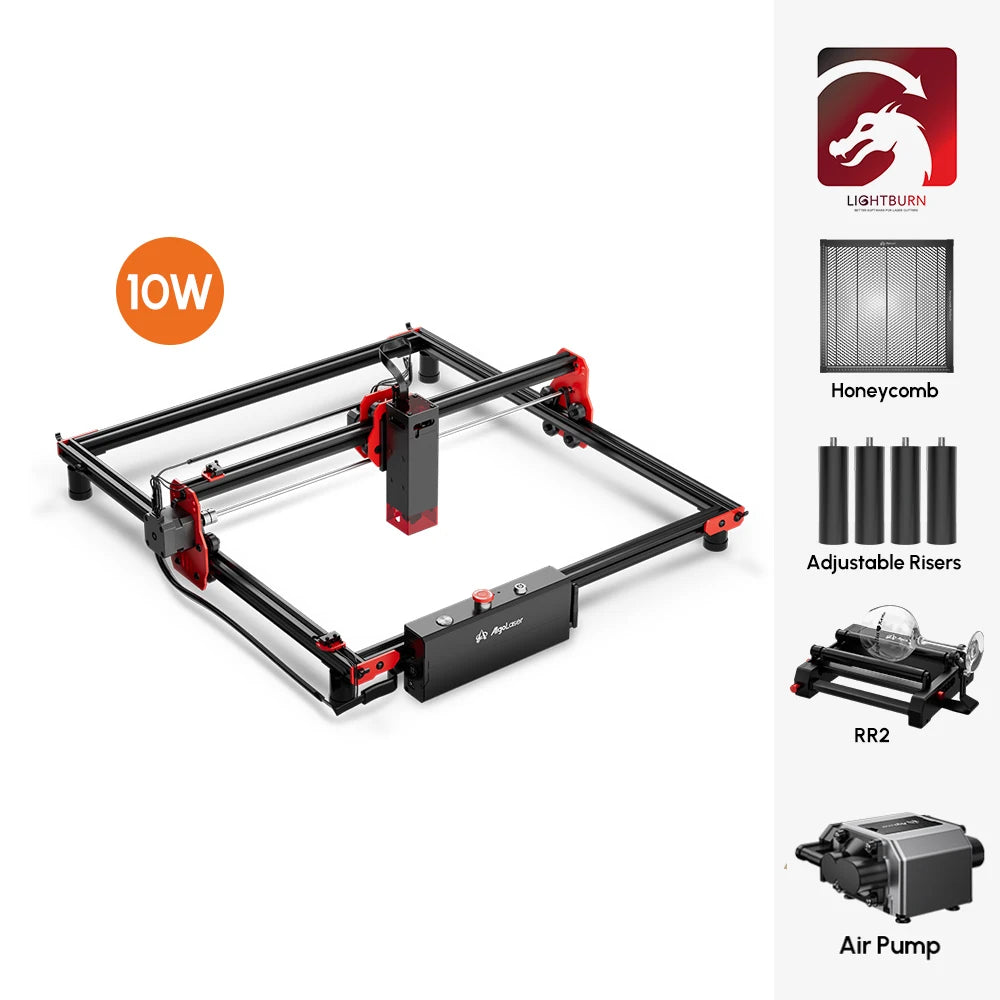 AlgoLaser DIY KIT 10W Laser Engraver 12000mm/min Speed Laser Cutter and Engraver Machine for Wood and Metal 400x400mm Area