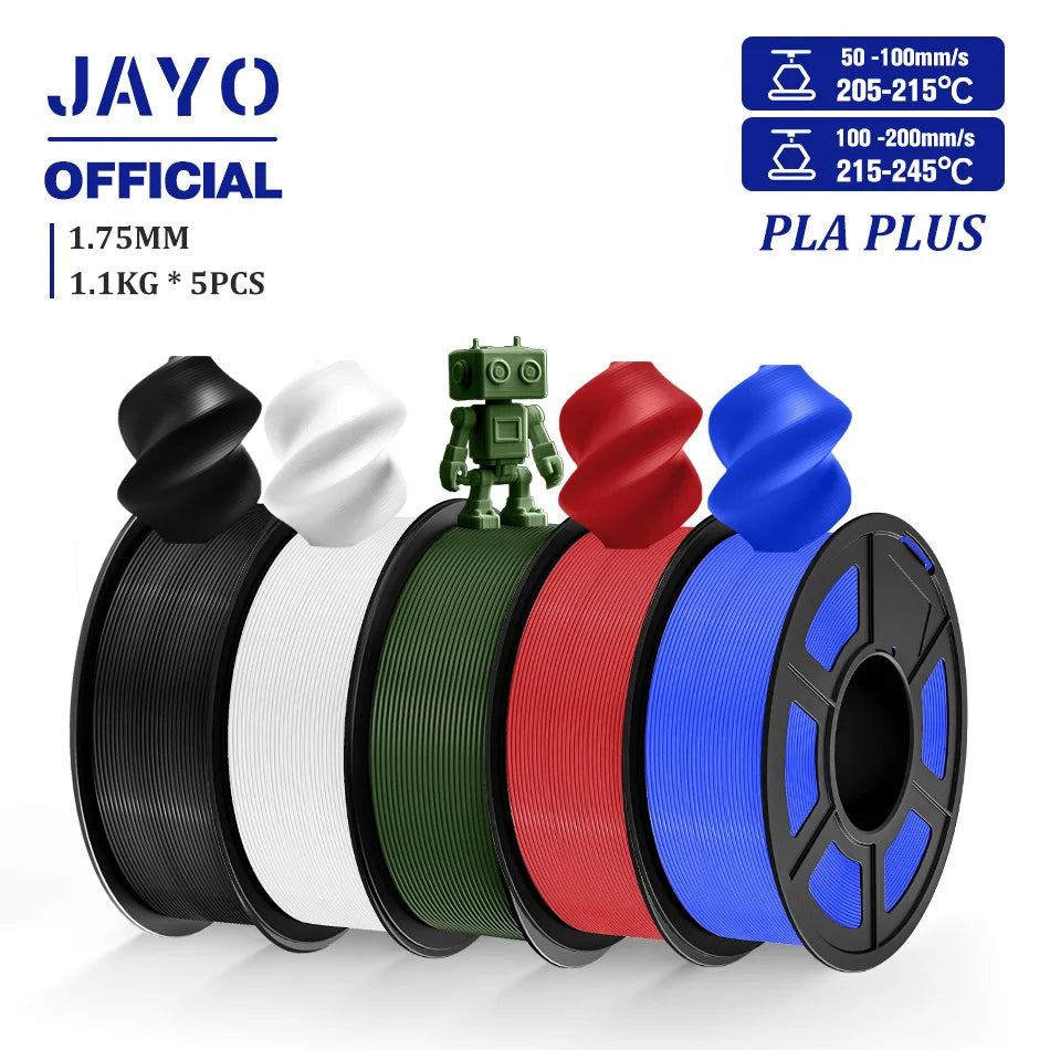 JAYO PLA plus 1.75mm PLA+ 3D Printer Filament Neatly Wound 3D Filament PLA For FDM 3D Printer Macarone Color Materials