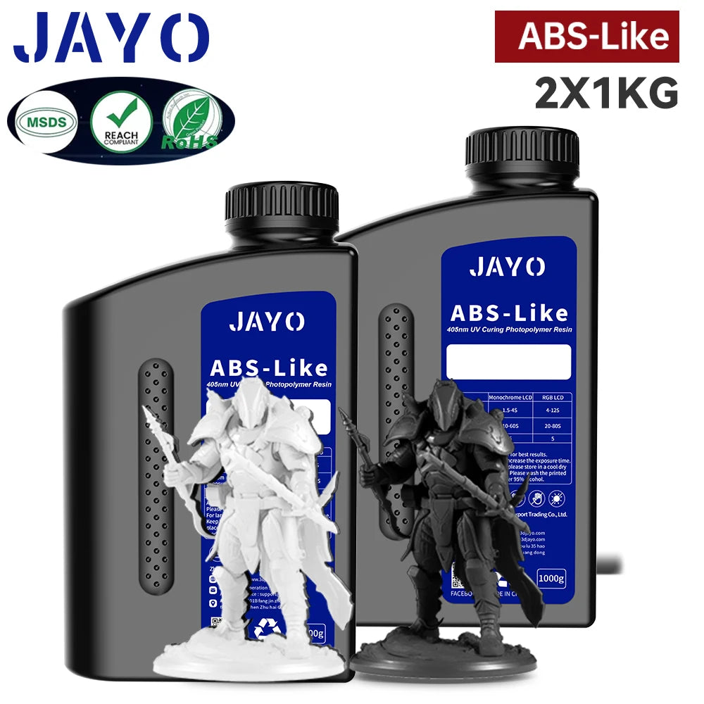 JAYO Standard /ABS-Like/ Water Wash 3D Printer UV Resin 405nm 2 Bottles For LCD 3D Printer Material For Printing Easy to Print