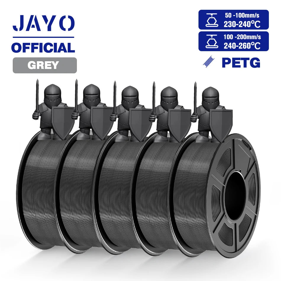 JAYO PETG Filamanet 1.75MM 5Rolls/set 3D Printer Filament PETG Neatly Wound 3D Printing Material For FDM 3D Printer