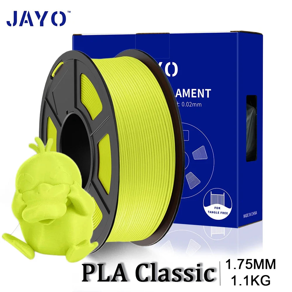 JAYO 3D Printer PLA Classic Filament 1.75mm+/-0.02mm 300-600mm/s Print Range High Flow Speedy PLA 3D Printer Filament for 3D
