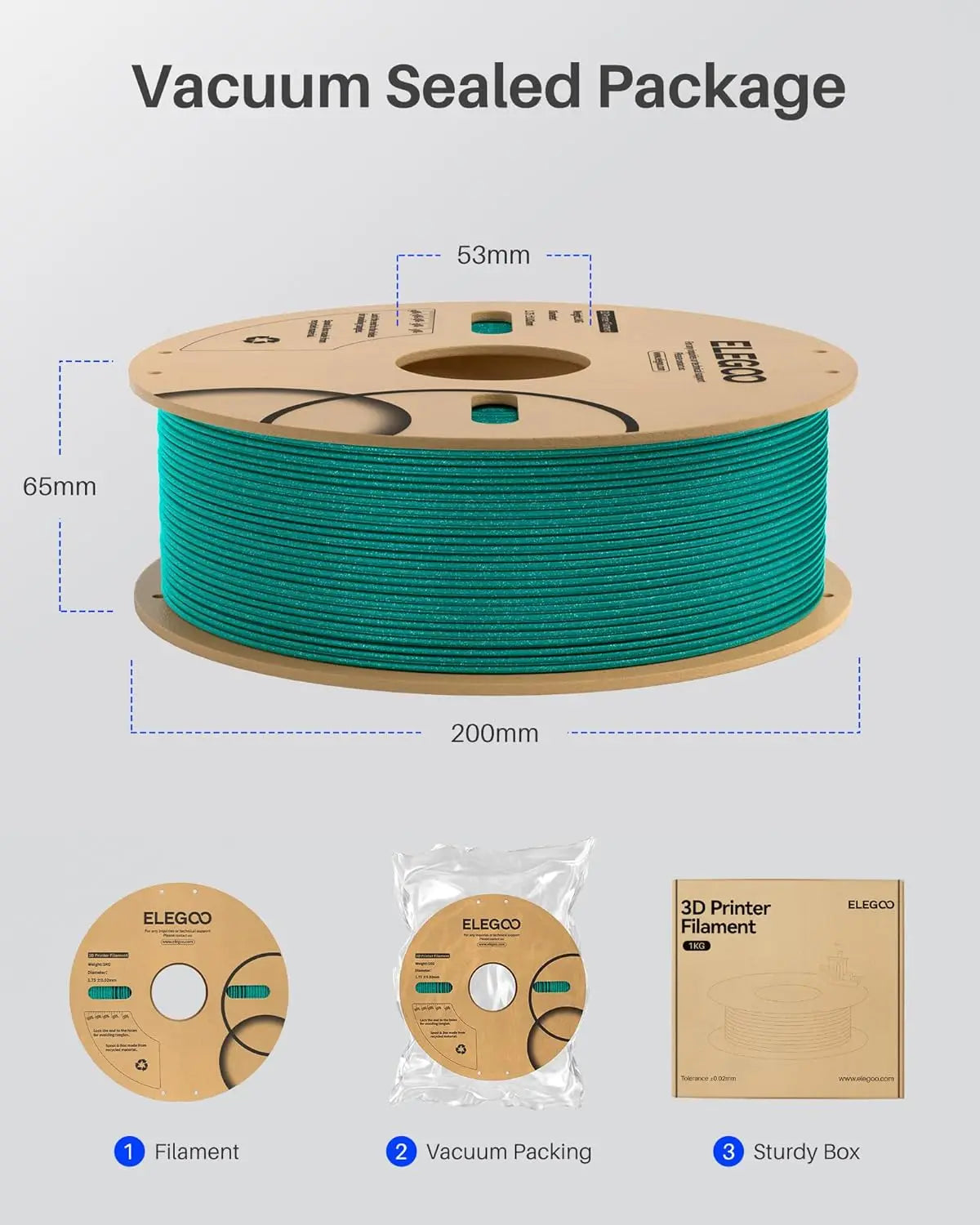 Sparkle PLA Filament 1.75mm 4KG Bundle, Glitter Twinkling 3D Printer Filament with Dimensional Accuracy +/-0.02mm