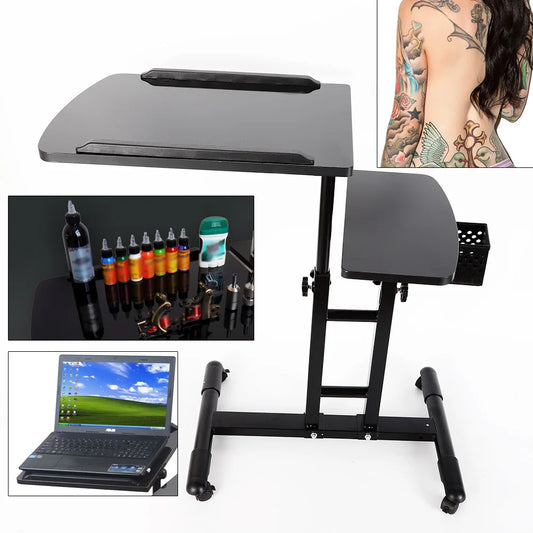 Adjustable Desk Table for Tattoo a Tray Rolling Workstation, Drawing and Equipment Supply