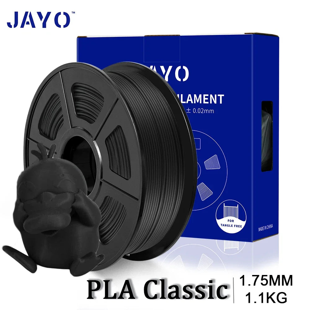 JAYO 3D Printer PLA Classic Filament 1.75mm+/-0.02mm 300-600mm/s Print Range High Flow Speedy PLA 3D Printer Filament for 3D