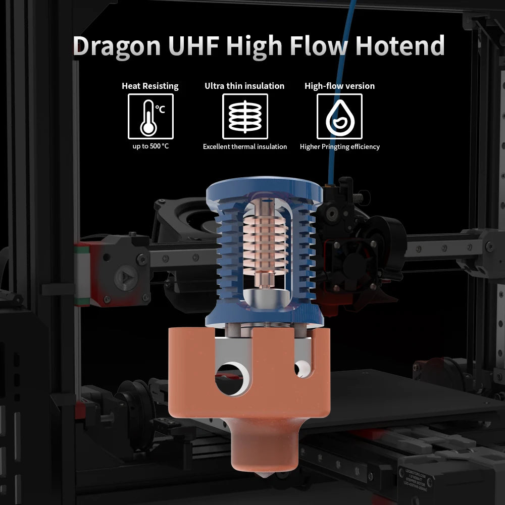 LH Stinger 3D Printer with Upgraded CNC Sherpa mini Dragon Hotend High Performance Speed and Precision 3D Printer