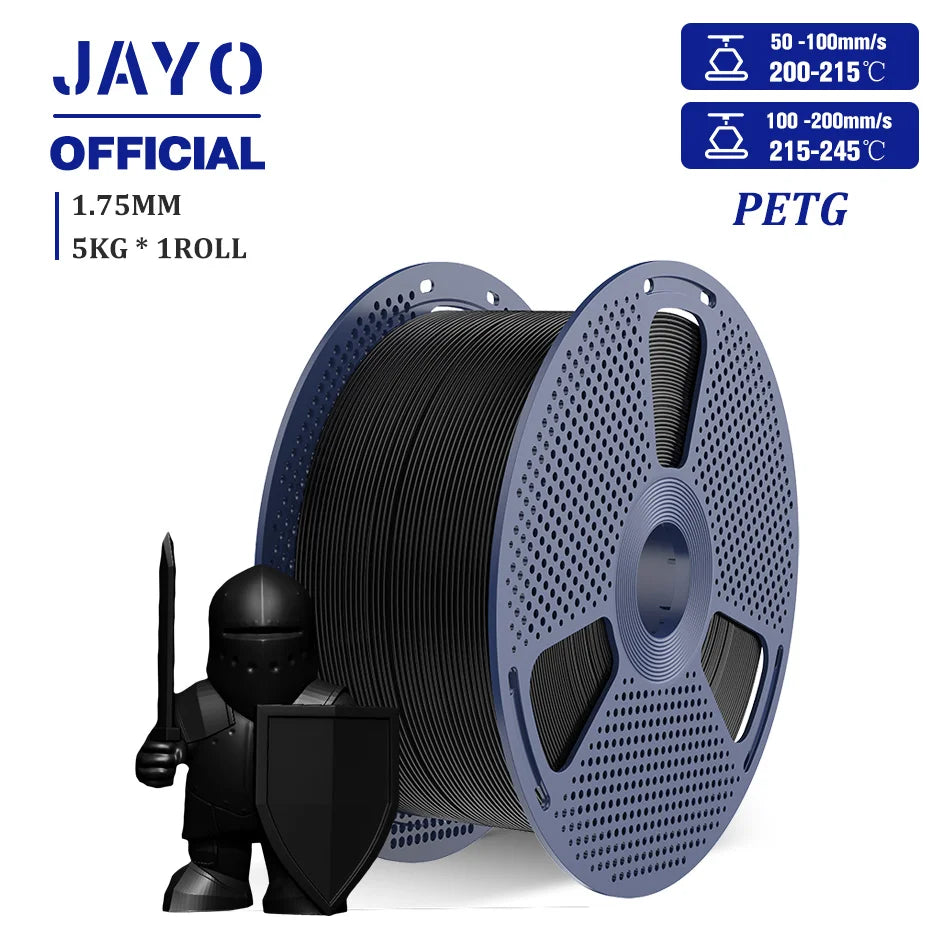 JAYO PLA /PLA Matte /ABS/PETG/PLA Plus 3D Printer Filament 5KG/Roll 1.75mm 3D Filament Large Spool Neatly Wound Filament