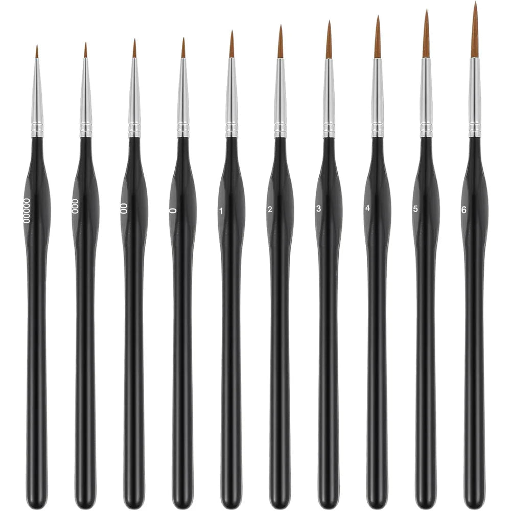 Miniature Paint Brushes Drybrush Set, Detail Paint Brushes for Acrylics, Watercolor, Figurines Model, Face Painting,