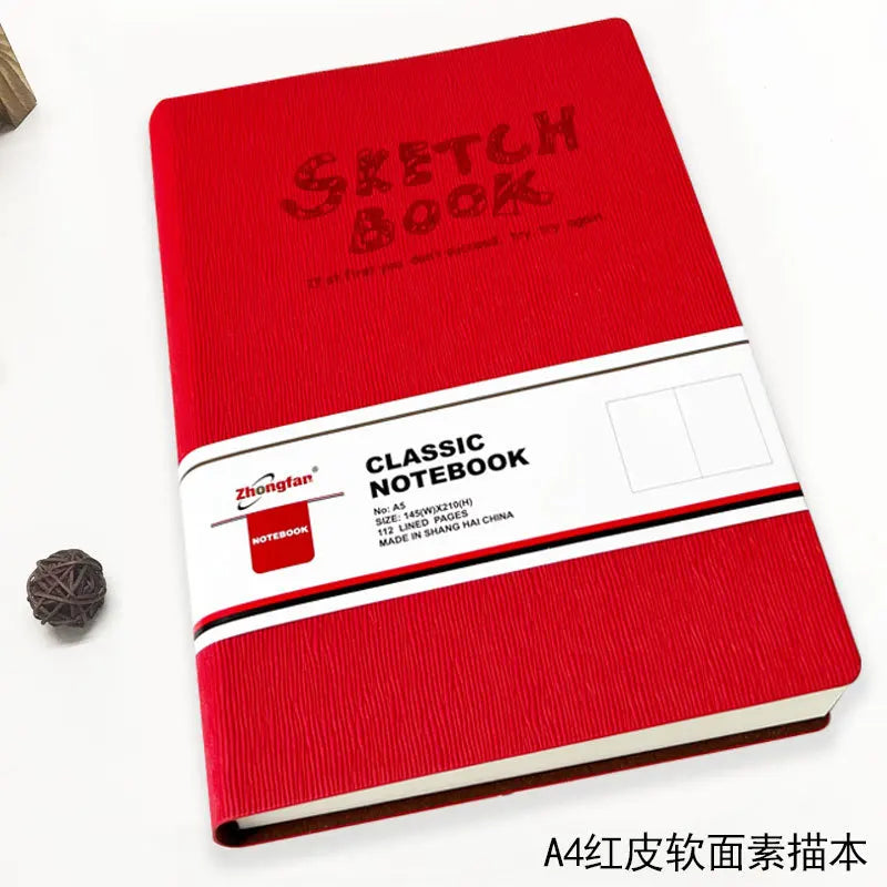 A4/A5 Super Thick Sketchbook 112 Sheets/224 Pages Writing Smoothly Not Easy Falling Pages for Watercolor Sketching Notes