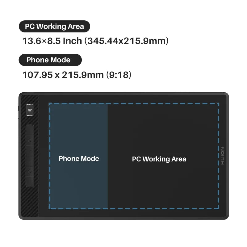13.6 x 8.5 Inches HUION G930L Wireless Graphics Tablets Inspiroy Giano Drawing tablet Bluetooth Connection with Pentech 3.0 Stylus