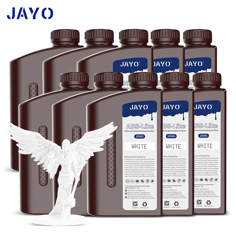 JAYO 3D Resin Water Washab/ABS-Like/Plant Based/Standard 10KG UV Photopolymer Resin Liquid 405nm For LCD 3D Printer Materials