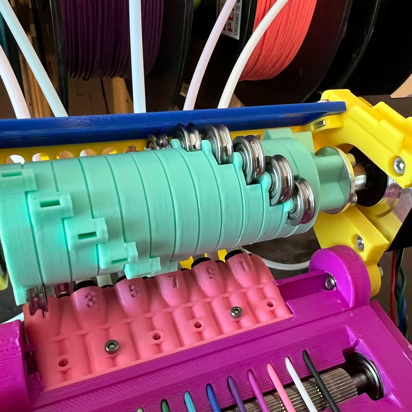 3D Printer-Blurolls Prusa I3 MK3S+ MK4 MK4S Core One MMU3 12X Filaments Multi Colors Feeder 3d Printing Upgrade Kit