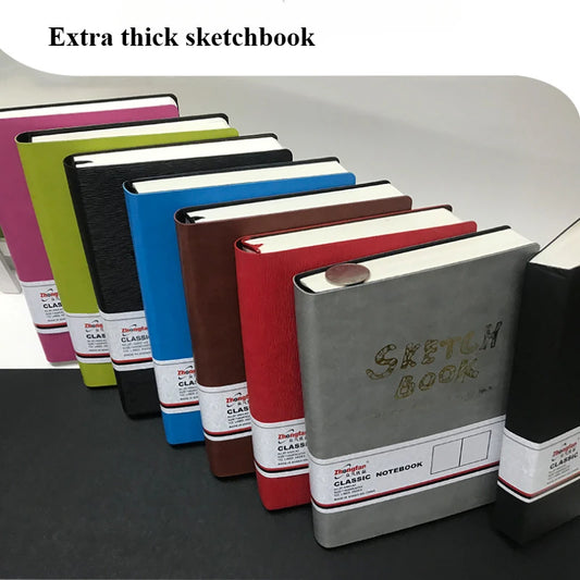 A4/A5 Super Thick Sketchbook 112 Sheets/224 Pages Writing Smoothly Not Easy Falling Pages for Watercolor Sketching Notes