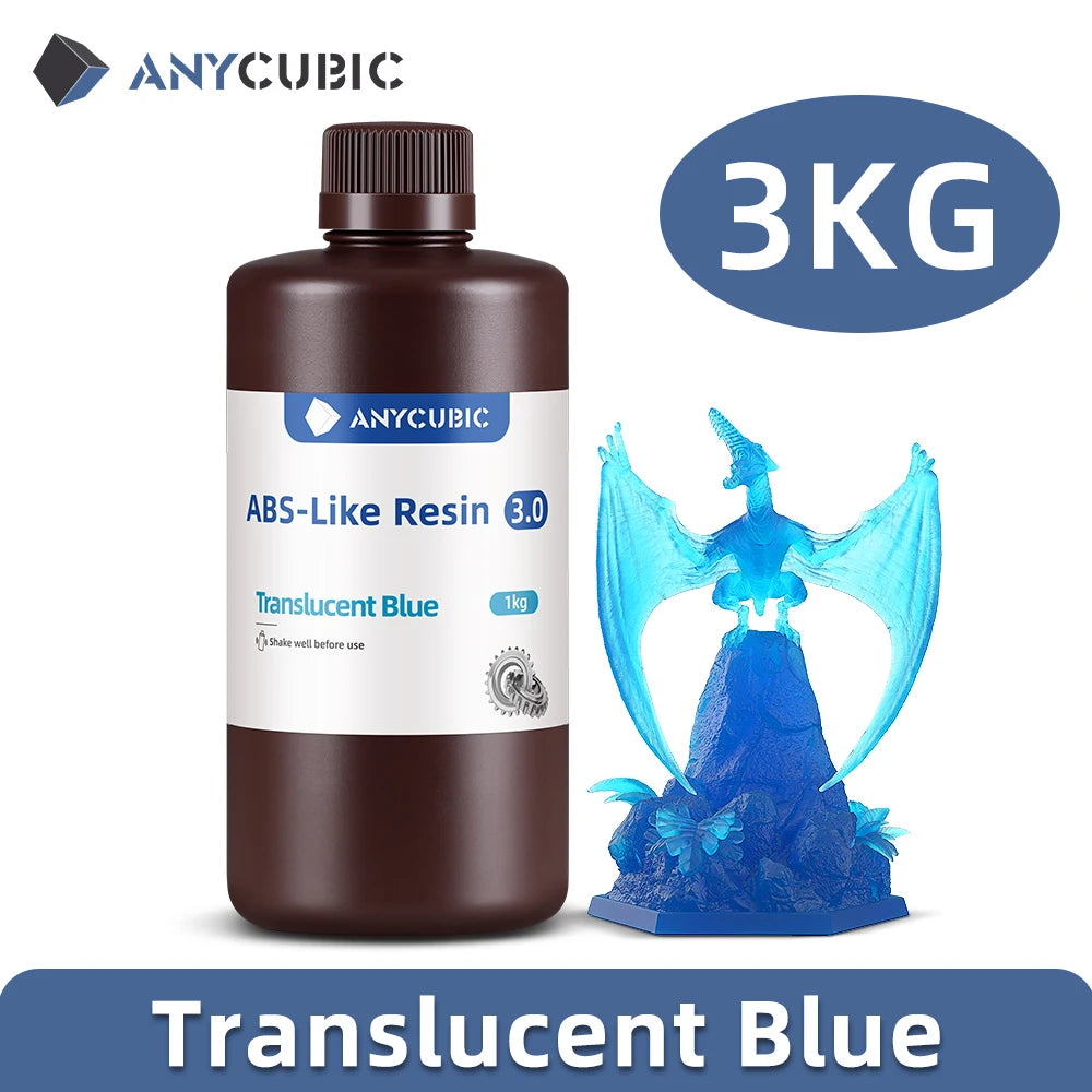 ANYCUBIC ABS-Like Resin 3.0 For LCD 3D Printer Highly Resilient Higher Accuracy with Lower Shrinkage Rate Minimal Odor Mono 4