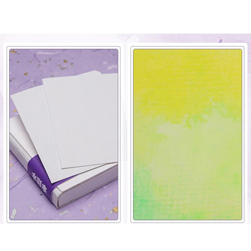 Watercolor paper drawing book thick paper GSM300g mini square portable pocket book sketch cotton pulp watercolor painting book