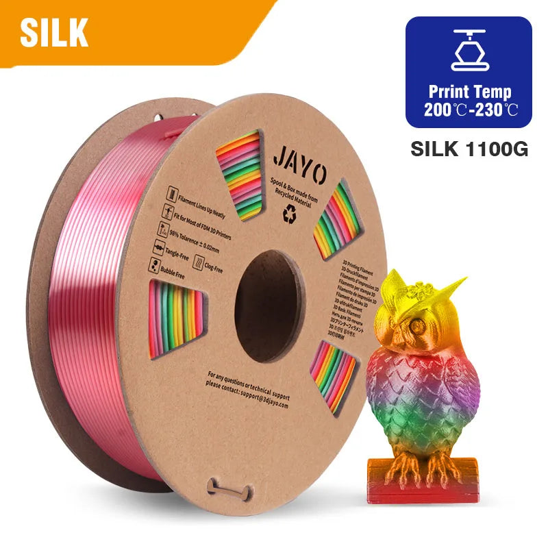 JAYO PLA/PETG/SILK/PLA Meta Filament 1Roll 3D Printer Filament 1.75mm 3d Filament PLA Printing Materials for 3D Printer&3D Pen