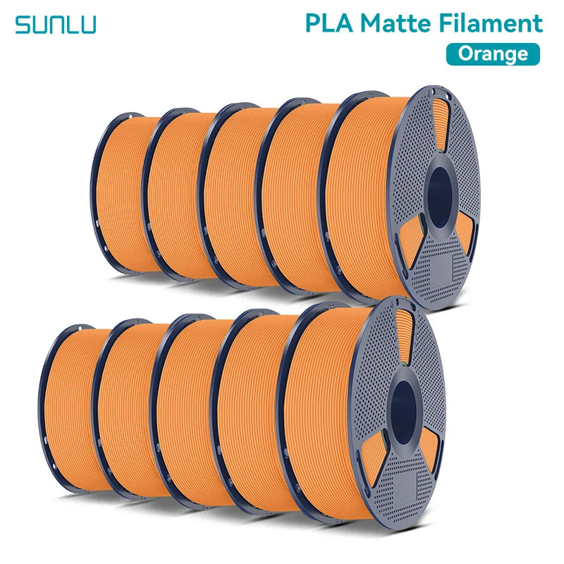 SUNLU PLA Matte 3D Filament 1.75mm Frosted Texture Neatly Wound Multicolor Matte Pla Filament For Most FDM 3D Printer 10KG