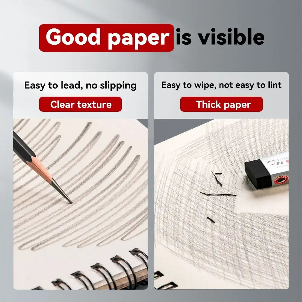 30 Sheets 8K 16K Coil Sketchbook A4 A5 A6 Eco-Friendly Thick Drawing Paper Acid Free Spiral Bound Artist Sketch Pad Sketch