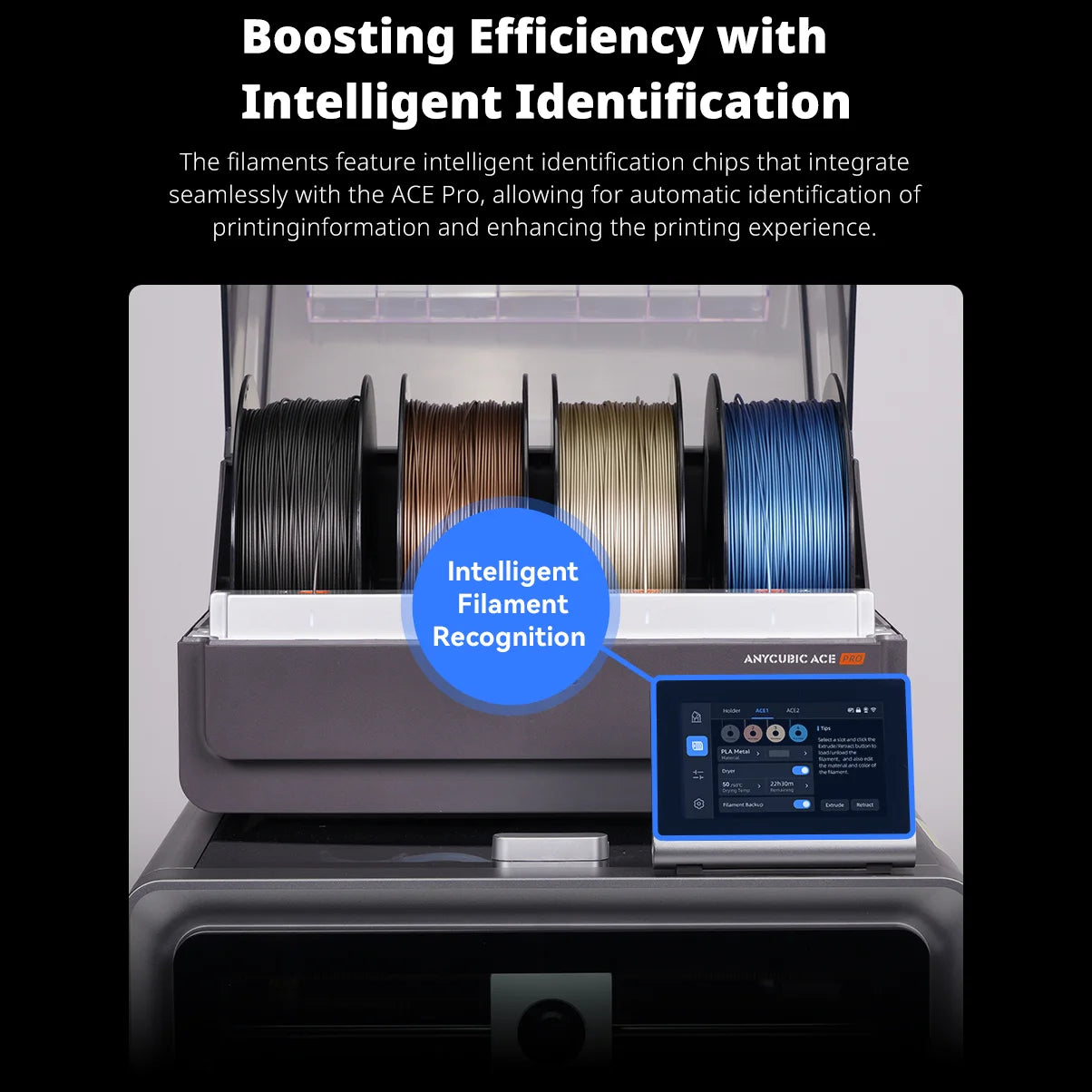 ANYCUBIC 5kg/4kg Metal Filament Metallic Texture PLA Kobra S1 Kobra 3 Combo 3D Printer Filament High-Performance 3D Printing PLA