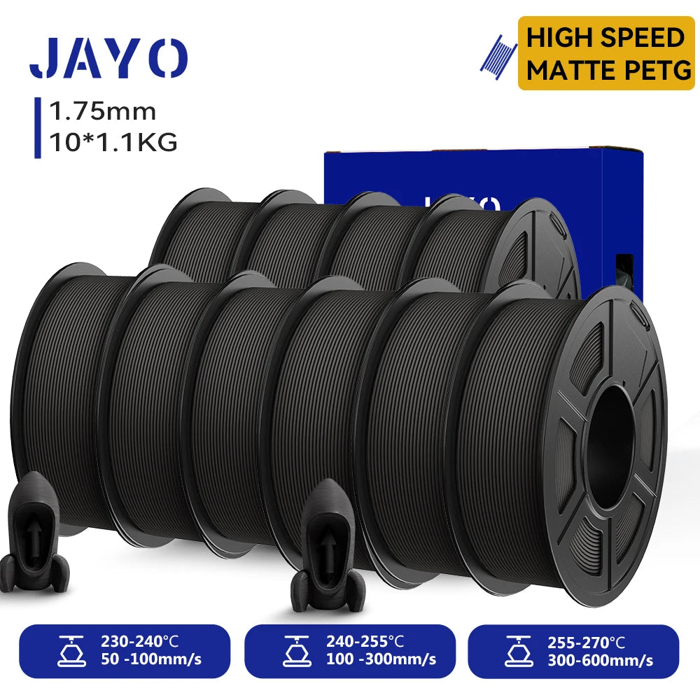 JAYO 3D PETG/ High Speed Matte PETG / PLA Classic Printer Filament 1.75mm 3D Printer Filament 11KG Neatly Wound PETG for 3D