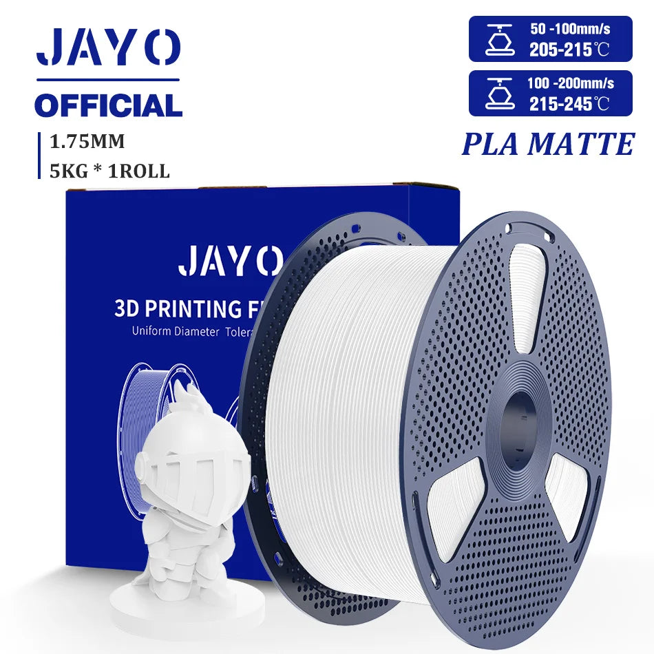 JAYO PLA /PLA Matte /ABS/PETG/PLA Plus 3D Printer Filament 5KG/Roll 1.75mm 3D Filament Large Spool Neatly Wound Filament