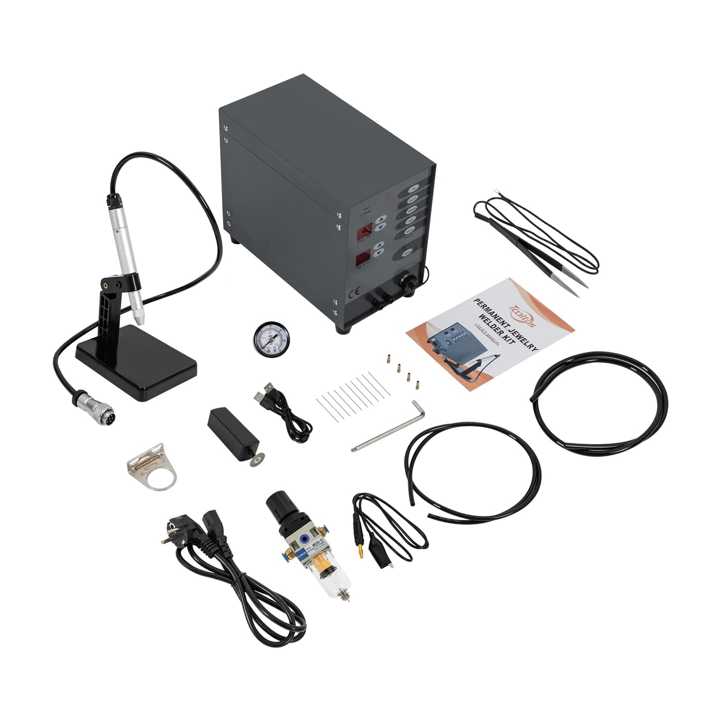 100W Welding Machine Jewelry Welding Machine Permanent Jewelry Welder Kit, Jewelry Welding Machine W/2 Lcd Screens