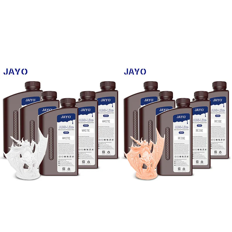 JAYO 3D Resin Water Washab/ABS-Like/Plant Based/Standard 10KG UV Photopolymer Resin Liquid 405nm For LCD 3D Printer Materials