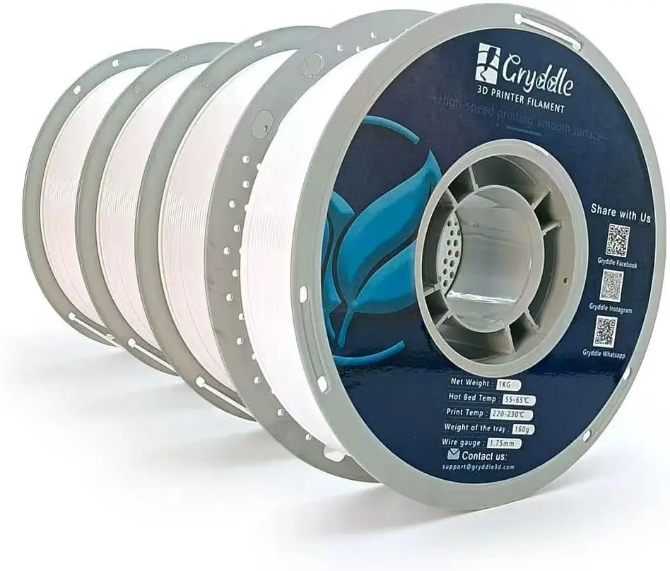 1.75mm PLA Filament 4KG Bundle | ±0.02mm High Accuracy | 4 Rolls x 1KG Multi-Pack | Smooth & Bubble-Free 3D Printing