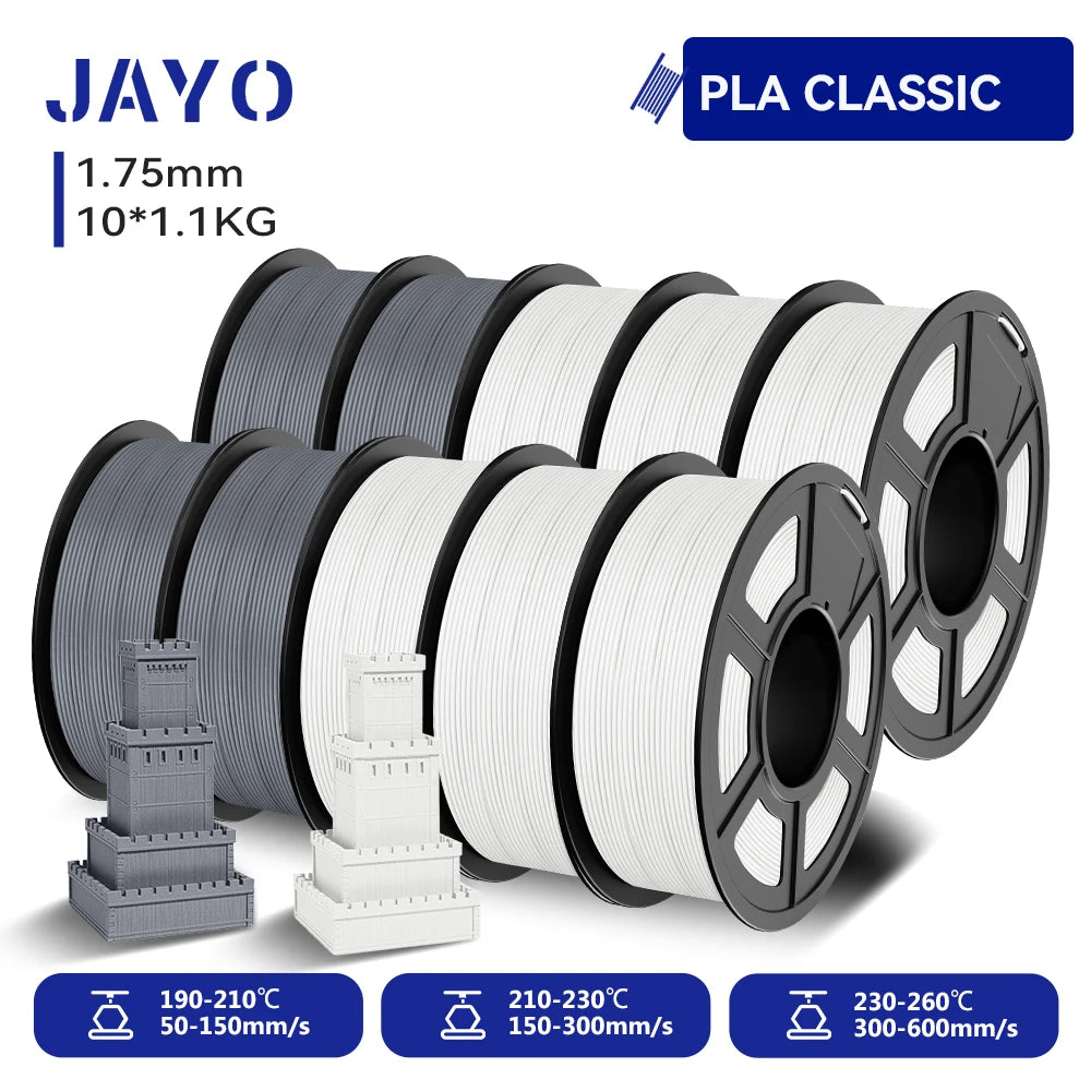 JAYO 3D PETG/ High Speed Matte PETG / PLA Classic Printer Filament 1.75mm 3D Printer Filament 11KG Neatly Wound PETG for 3D