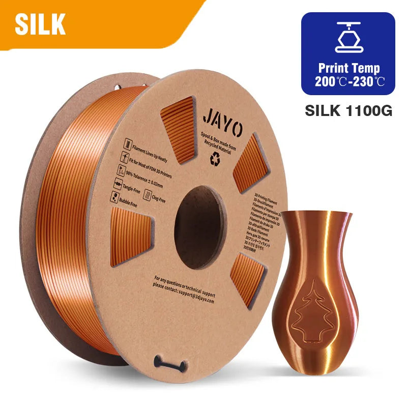 JAYO PLA/PETG/SILK/PLA Meta Filament 1Roll 3D Printer Filament 1.75mm 3d Filament PLA Printing Materials for 3D Printer&3D Pen