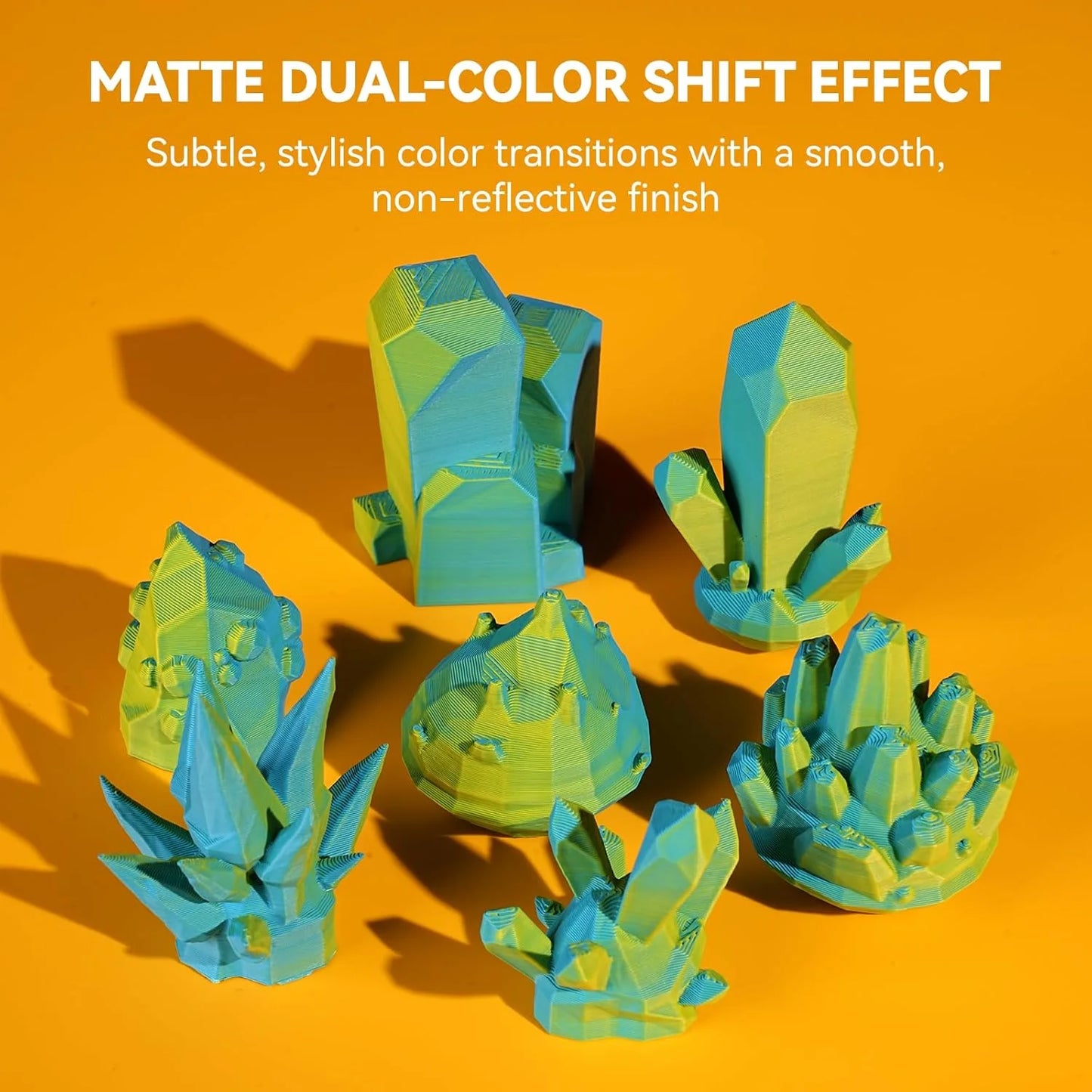 JAYO Dual Color Matte PLA Printer Filament 1.75mm Neatly Wound PLA Filament with Matte Finish Print with 99% FDM 3D Printer