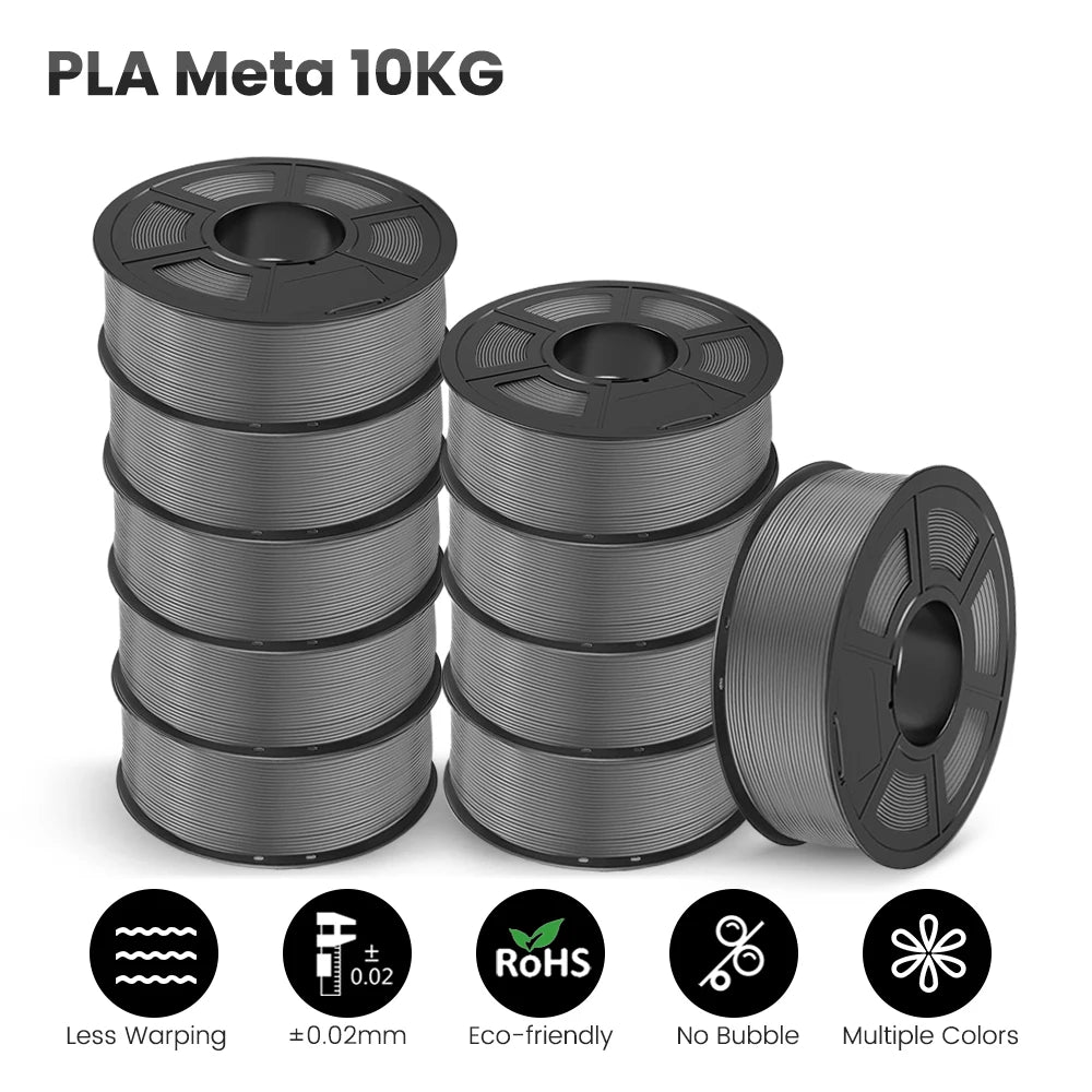 JAYO 3D Printer part PETG/PLA Meta/PLA/SILK/PLA PLUS/TPU Filament 1.75mm for 10Rolls FDM 100% No Bubbel craft part DIY Materials