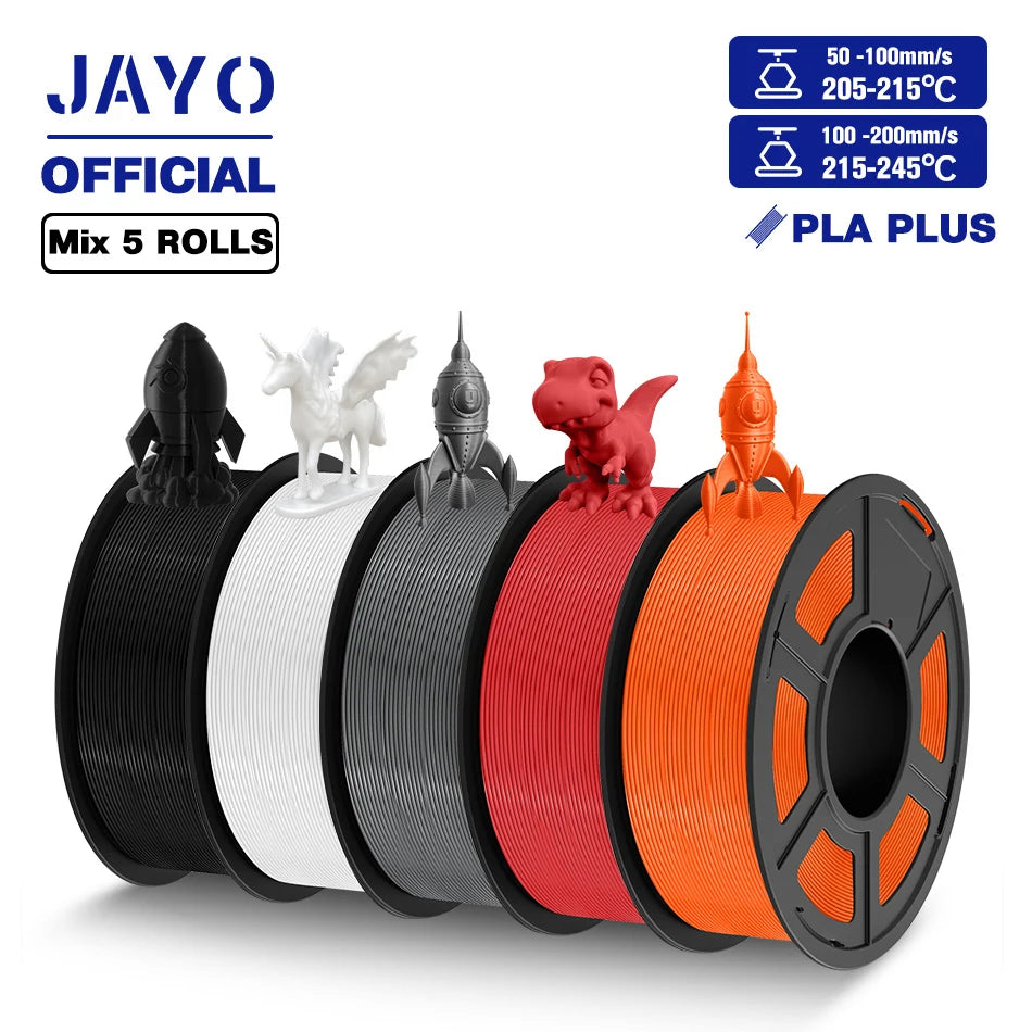 JAYO PLA plus 1.75mm PLA+ 3D Printer Filament Neatly Wound 3D Filament PLA For FDM 3D Printer Macarone Color Materials