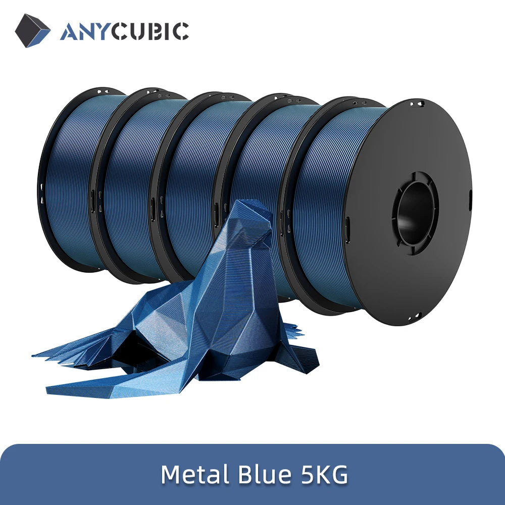 ANYCUBIC 5kg/4kg Metal Filament Metallic Texture PLA Kobra S1 Kobra 3 Combo 3D Printer Filament High-Performance 3D Printing PLA