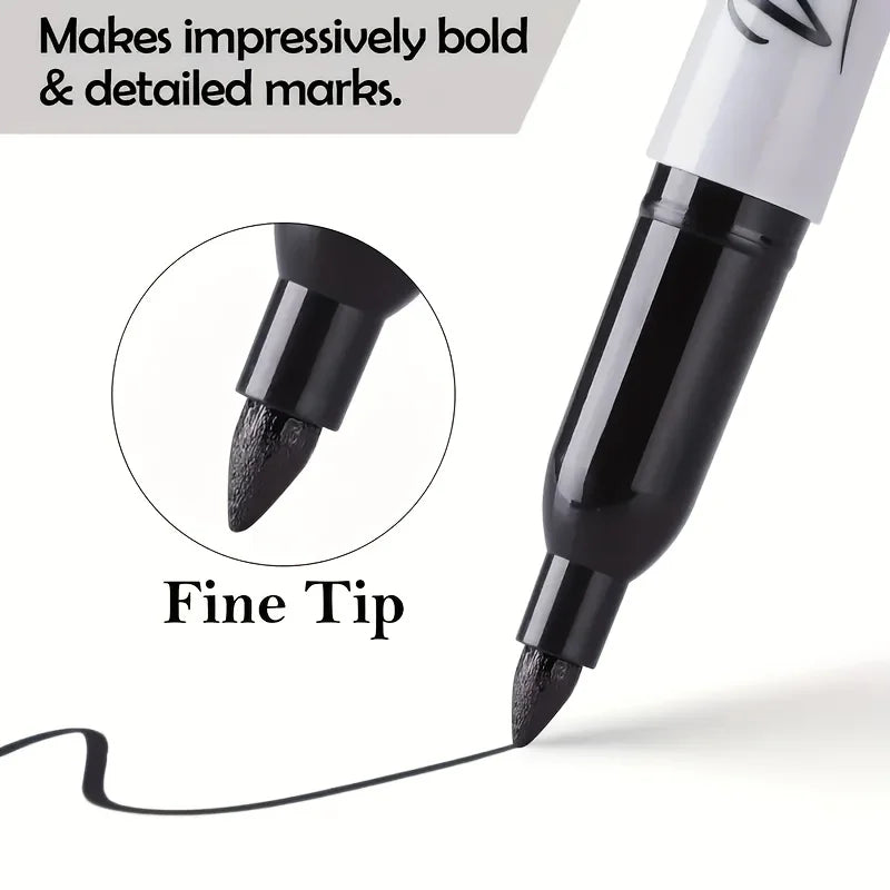 20/40/60-Pack Waterproof  Dual-Tip Permanent Markers, Quick-Drying, Waterproof & Smudge-Proof, for Office Marking, Note-Taking,