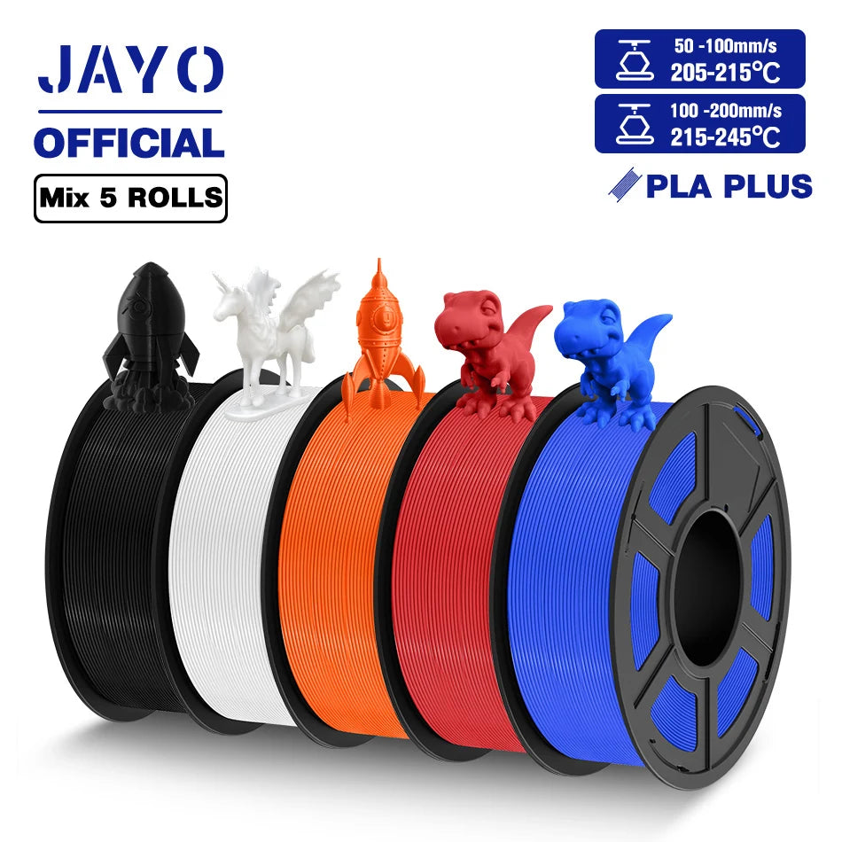 JAYO PLA plus 1.75mm PLA+ 3D Printer Filament Neatly Wound 3D Filament PLA For FDM 3D Printer Macarone Color Materials