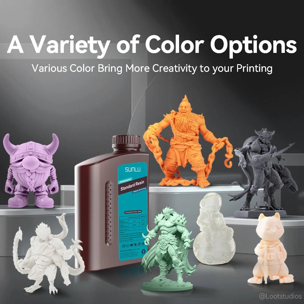 SUNLU Standard 3D Printer Resin 10KG 405nm Low Odor High Precision Photopolymer UV Resin For Most LCD 3D Printing Material