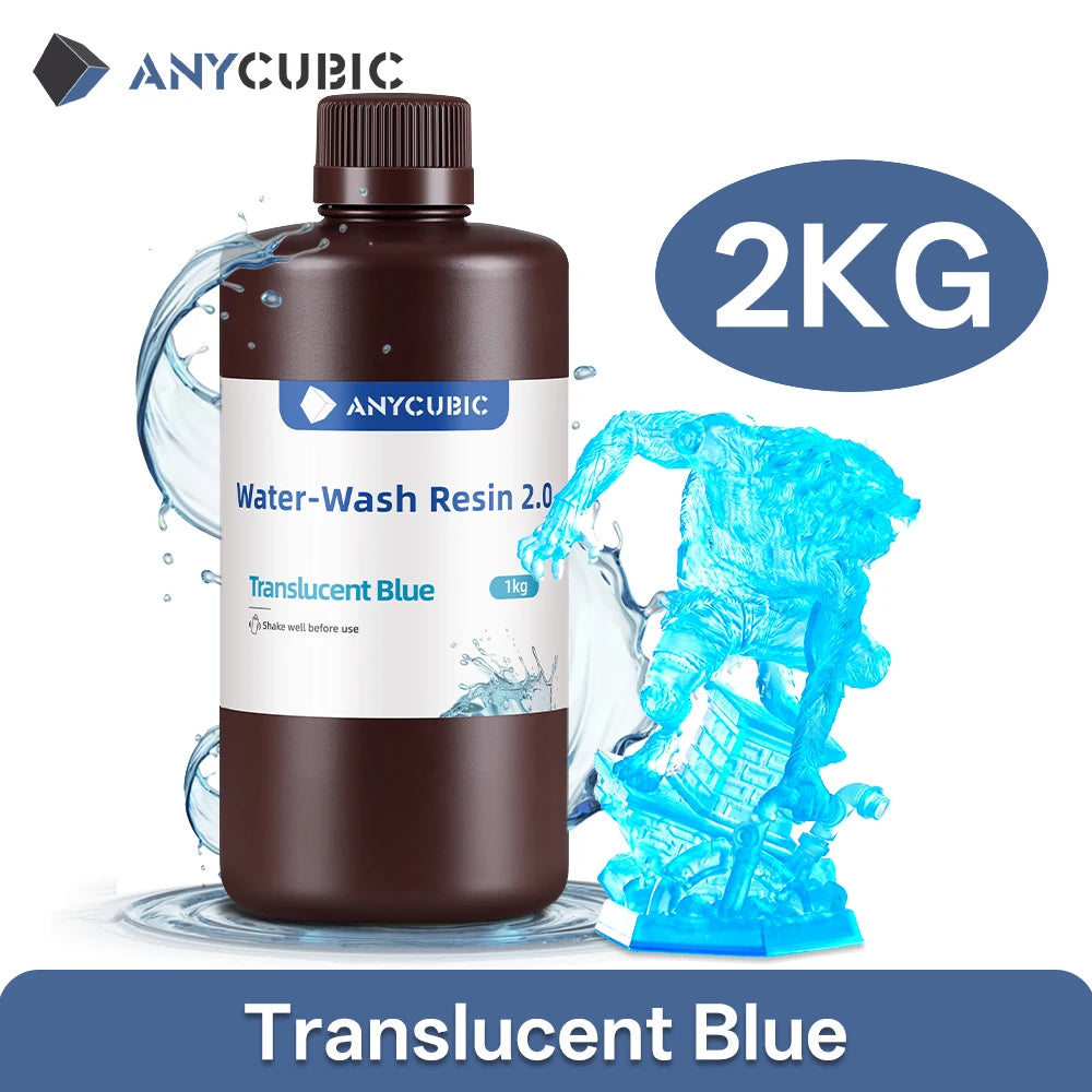 ANYCUBIC Water-Wash Resin For LCD 3D Printer High Precision Low Odor Low Viscosity 3D Printing Standard Photopolymer
