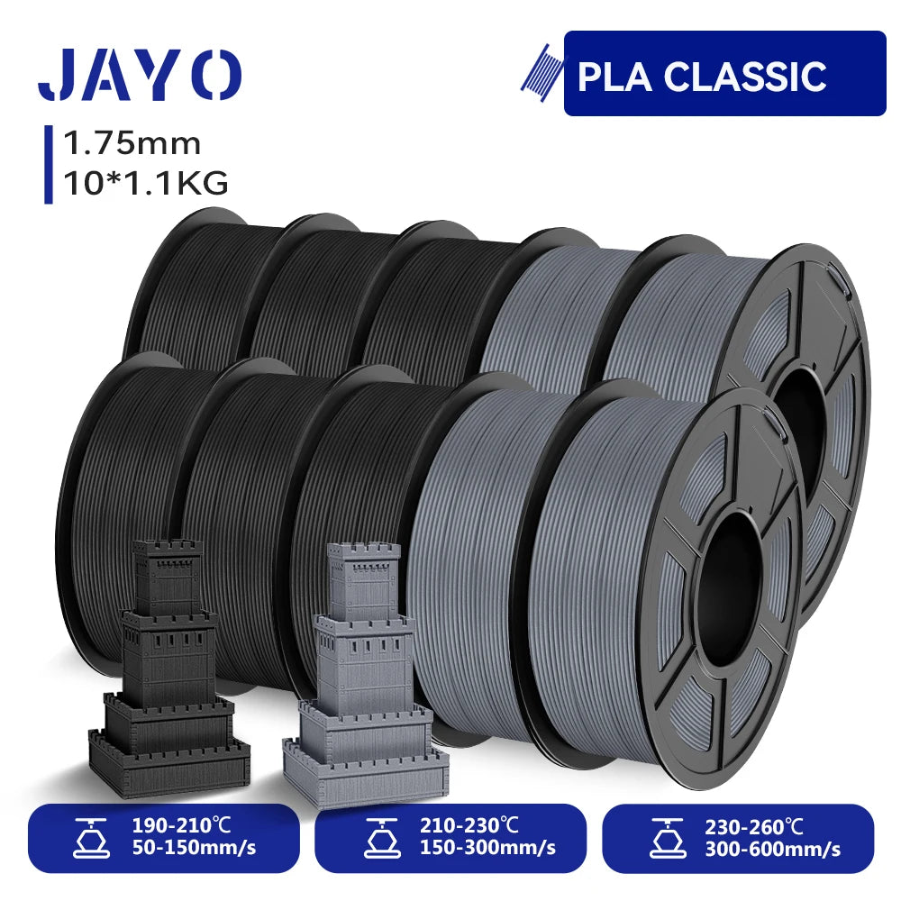 JAYO 3D PETG/ High Speed Matte PETG / PLA Classic Printer Filament 1.75mm 3D Printer Filament 11KG Neatly Wound PETG for 3D