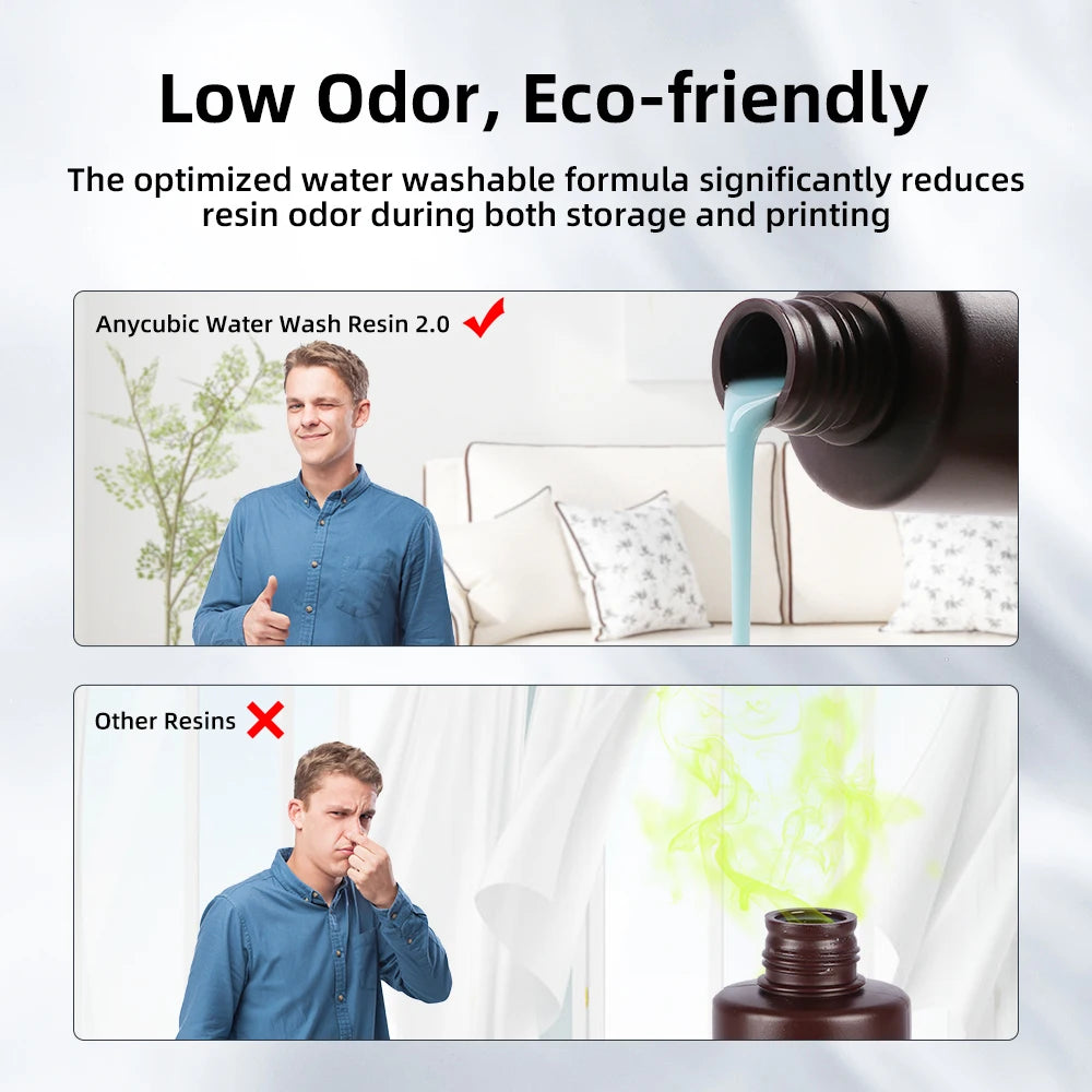 ANYCUBIC 5KG Water-Wash Resin For LCD 3D Printer High Precision Low Odor Low Viscosity 3D Printing Photopolyme