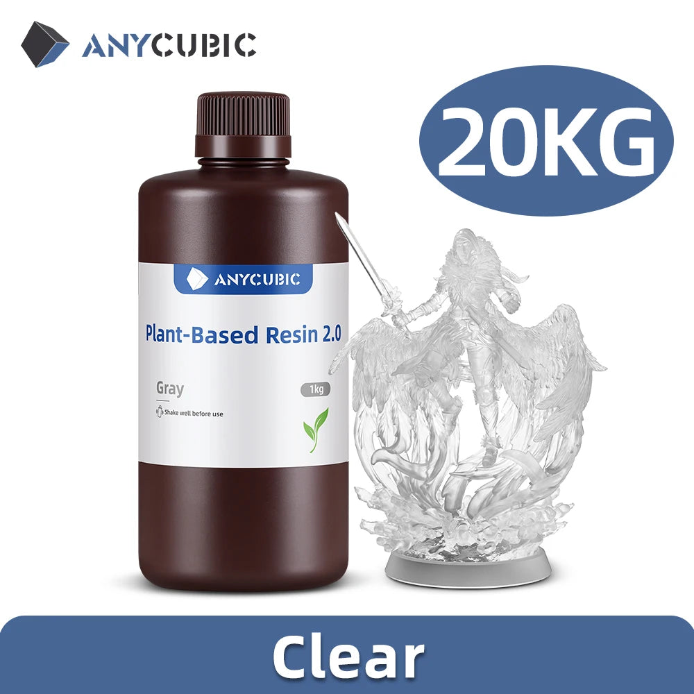 ANYCUBIC Resin ABS Pro 2/ Water Wash/ ECO Plant Resin 405nm UV Resin 10kg For LCD 3D Printer Material For Printing