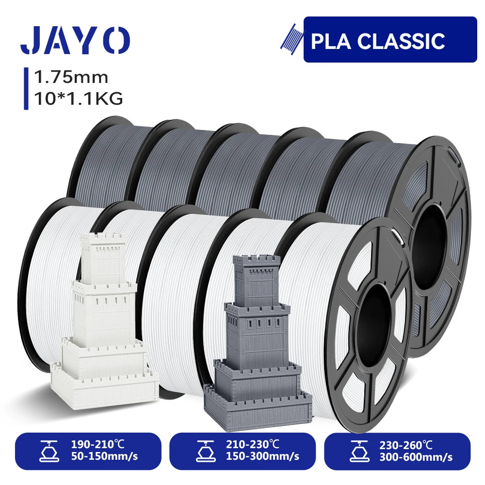 JAYO 3D PETG/ High Speed Matte PETG / PLA Classic Printer Filament 1.75mm 3D Printer Filament 11KG Neatly Wound PETG for 3D