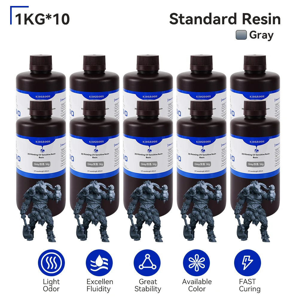KEEPANG 5/10KG 405nm UV Standard Resin for 3D Printers Resin High Precision Water Washable LCD Printing Resin Material For Photo