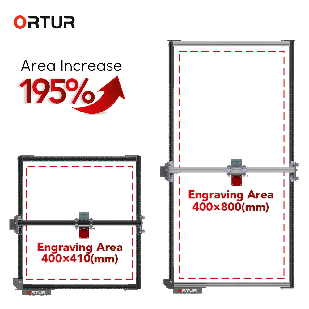 ORTUR Laser Master 2 S2 LU2-10A With 10W Output Power 0.05*0.1MM Compressed Spot Laser Cutter For Wood MDF 400*800 Carved Area