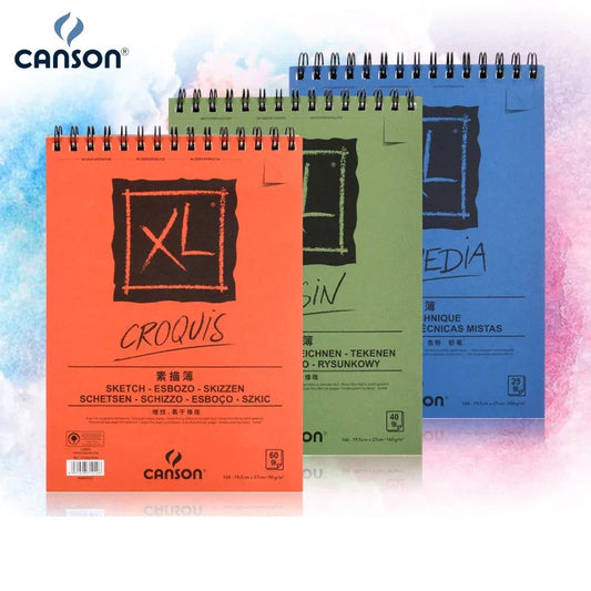 CANSON XL Drawing Book for Sketching, Watercolor, Pastel, Drawing with 90-300g Paper