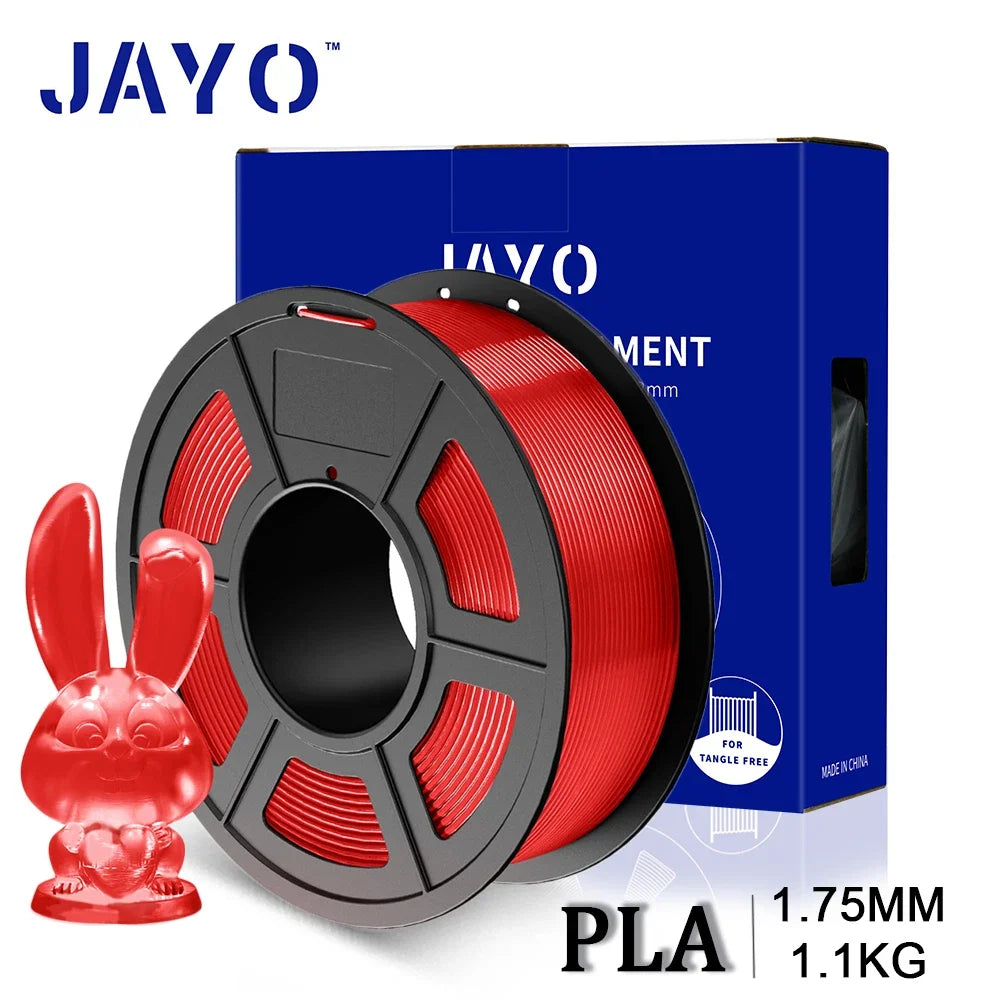 JAYO 3D PETG/PLA/PLA PLUS Printer Transparante Filament 1.75mm Transparency Series & No Bubble non-toxic 3D Printing Materials