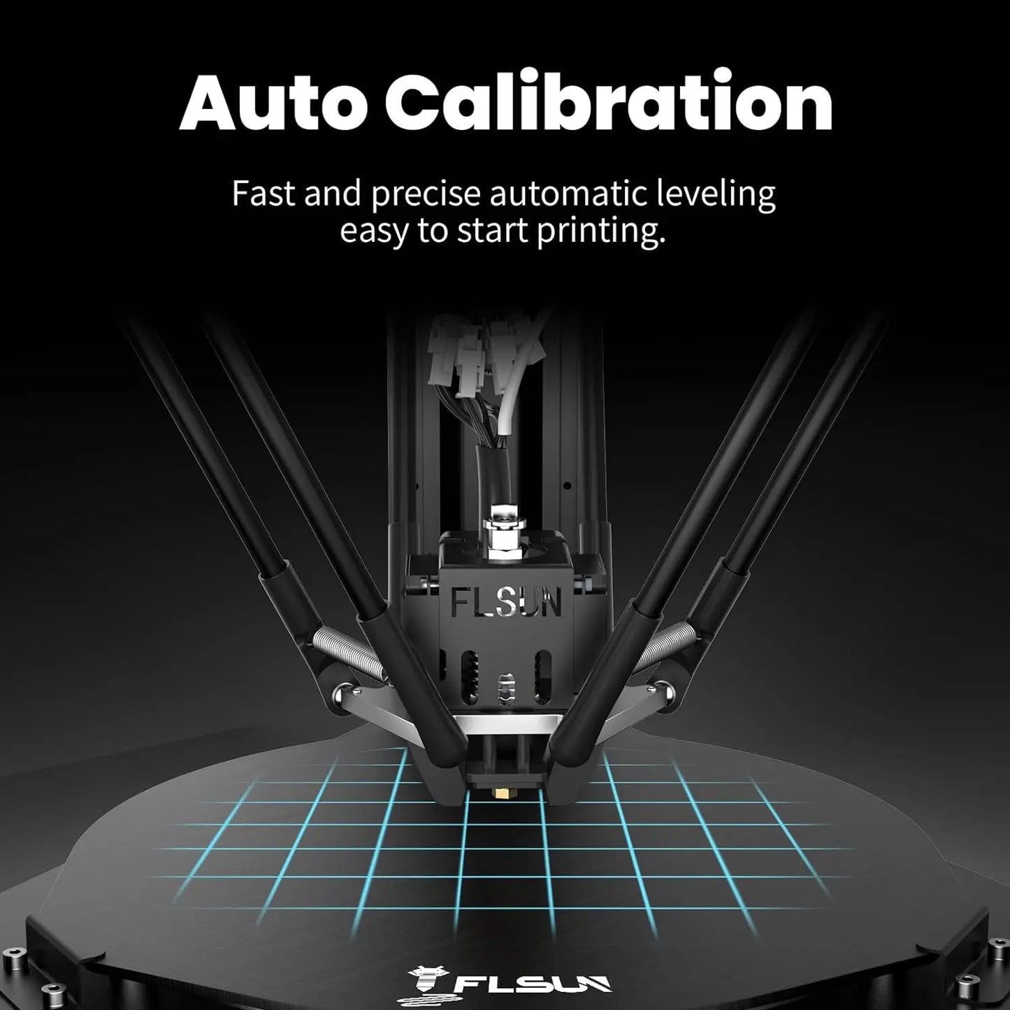 FLSUN SR Super Racer Delta 3D Printer 200mm/s High-Speed Printing Auto-leveling Touch Screen Large Printing Size 260*260*330mm