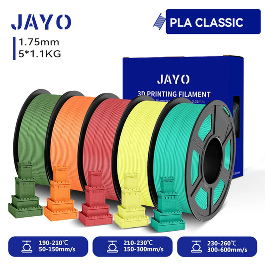 JAYO 5.5KG 3D PETG / High Speed Matte PETG / PLA Classic Printer Filament 1.75mm 3D Printer Filament Neatly Wound PETG for 3D